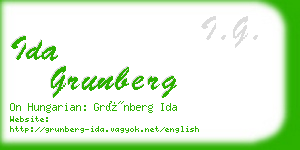 ida grunberg business card